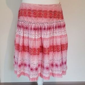For the Republic skirt. Size 12 coral and white abstract print